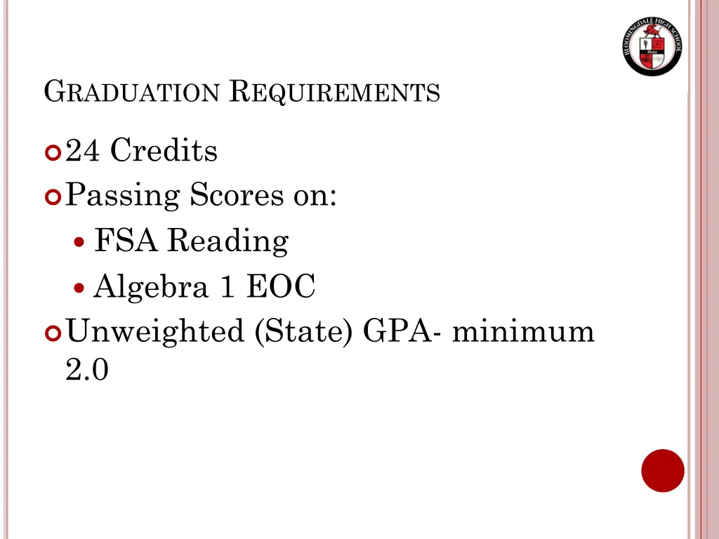 g raduation r equirements
