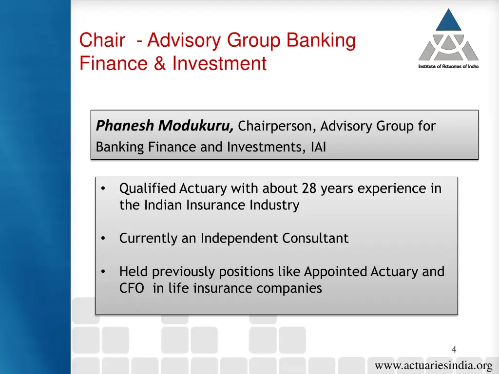 chair advisory group banking finance investment