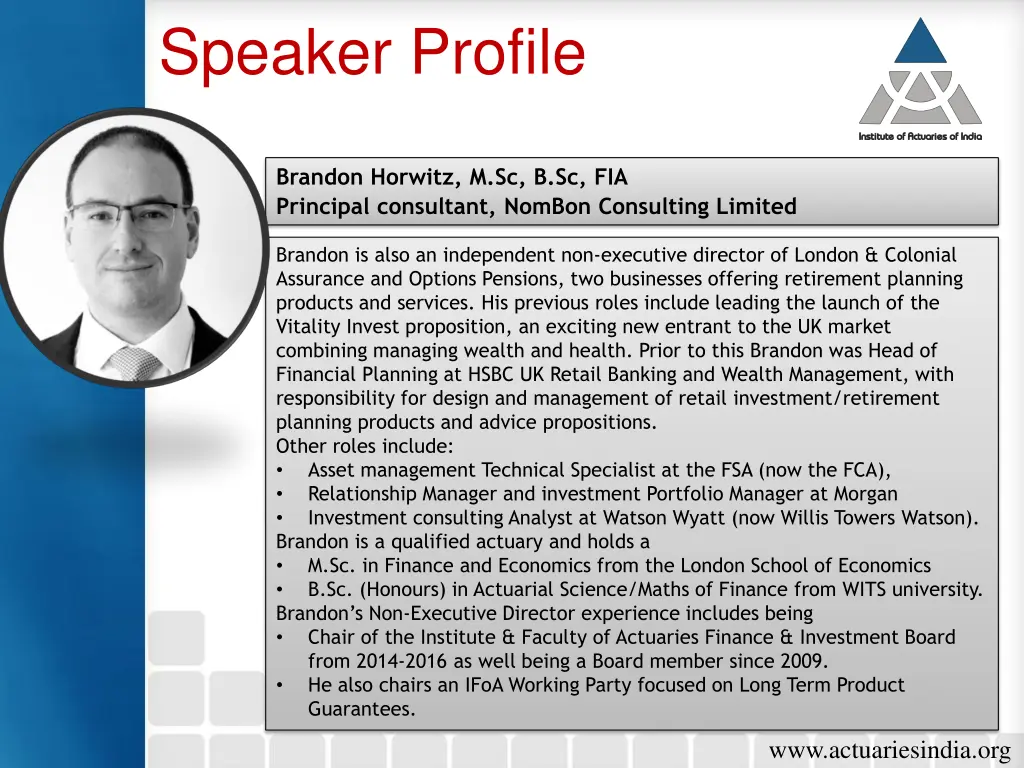 speaker profile
