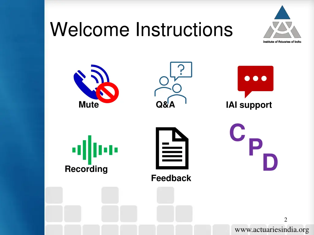 welcome instructions