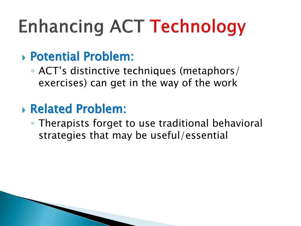 potential problem act s distinctive techniques