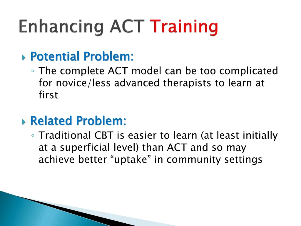 potential problem the complete act model