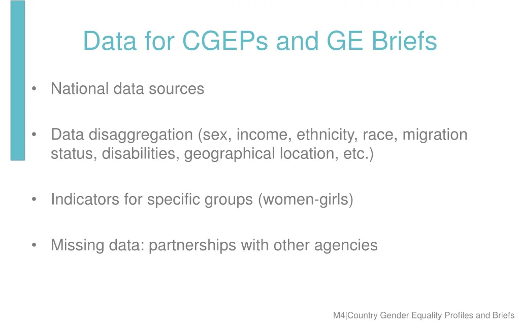 data for cgeps and ge briefs