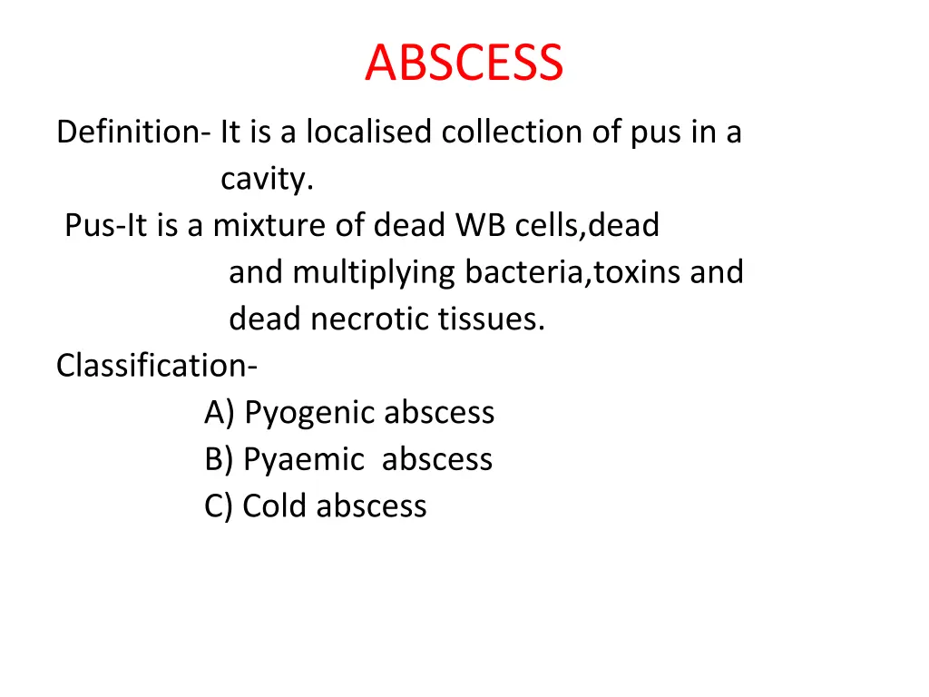 abscess