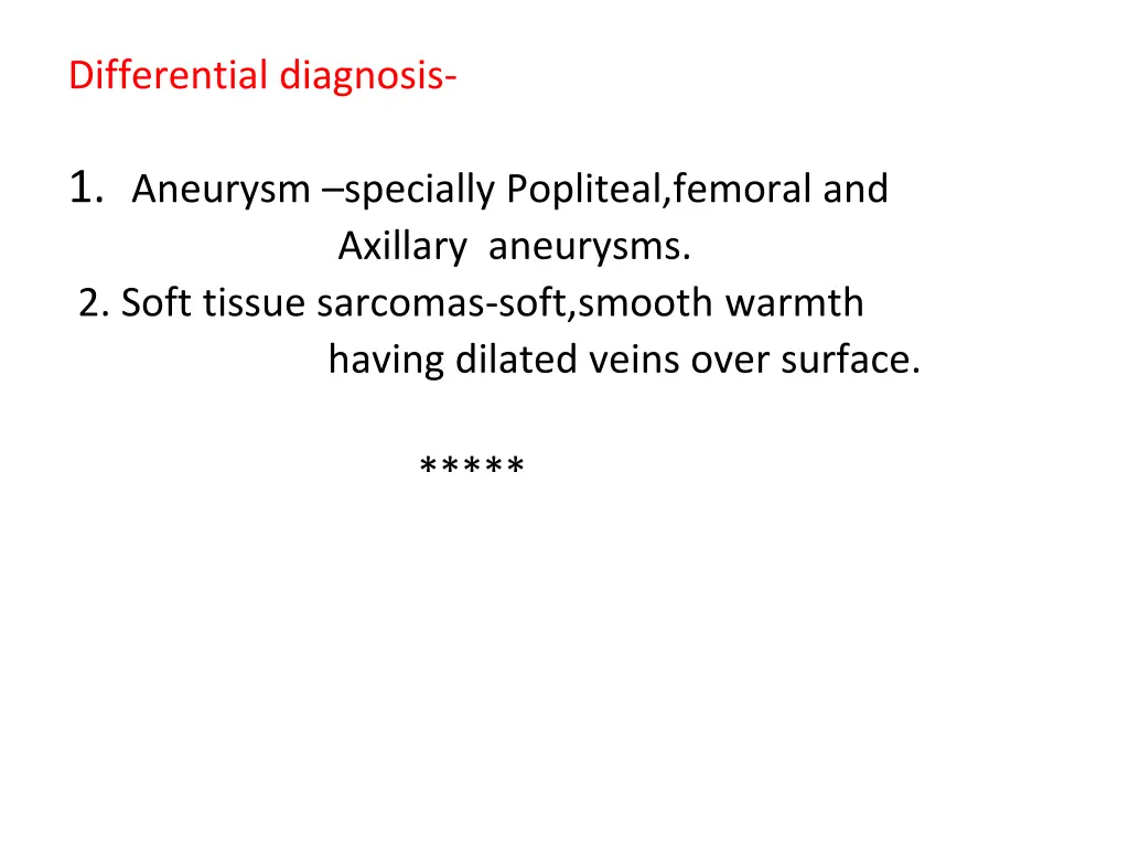 differential diagnosis