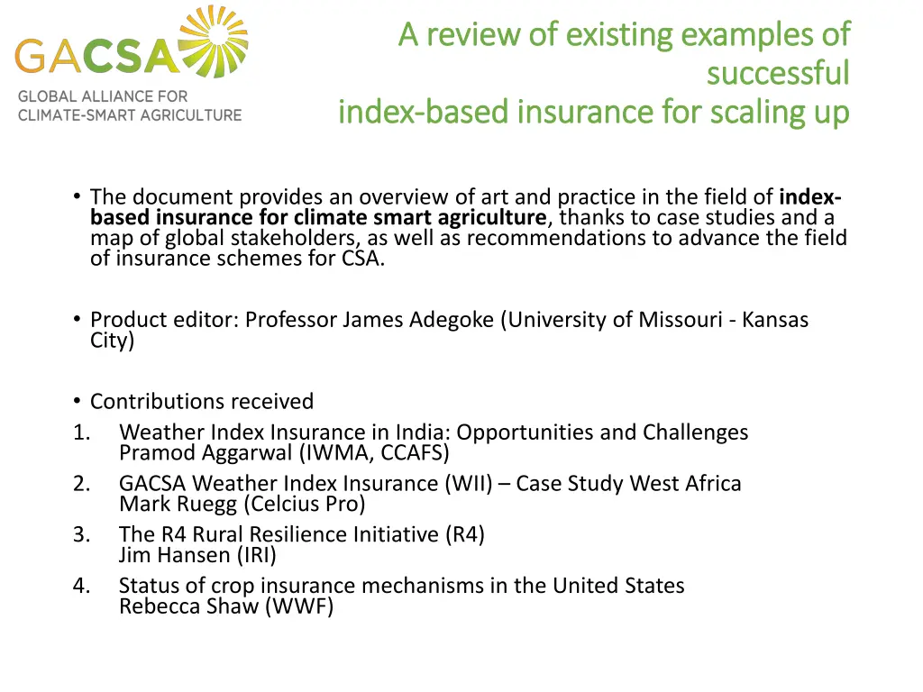 a review of existing examples of a review