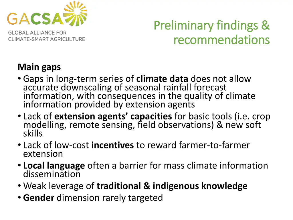 preliminary findings preliminary findings 1