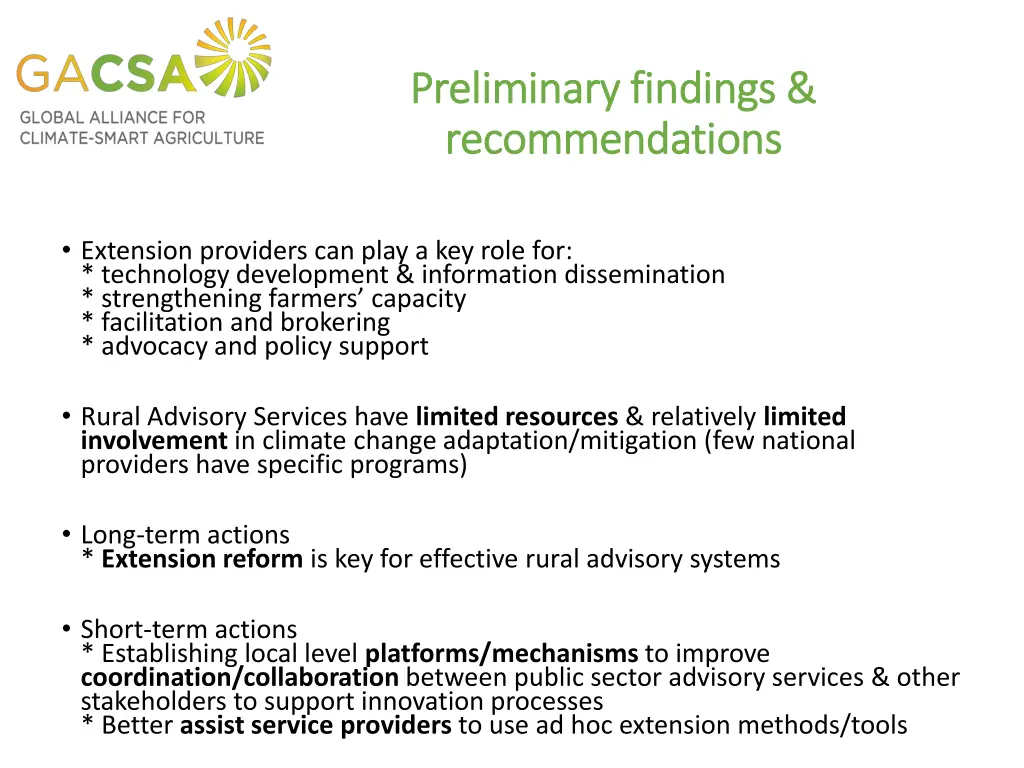 preliminary findings preliminary findings