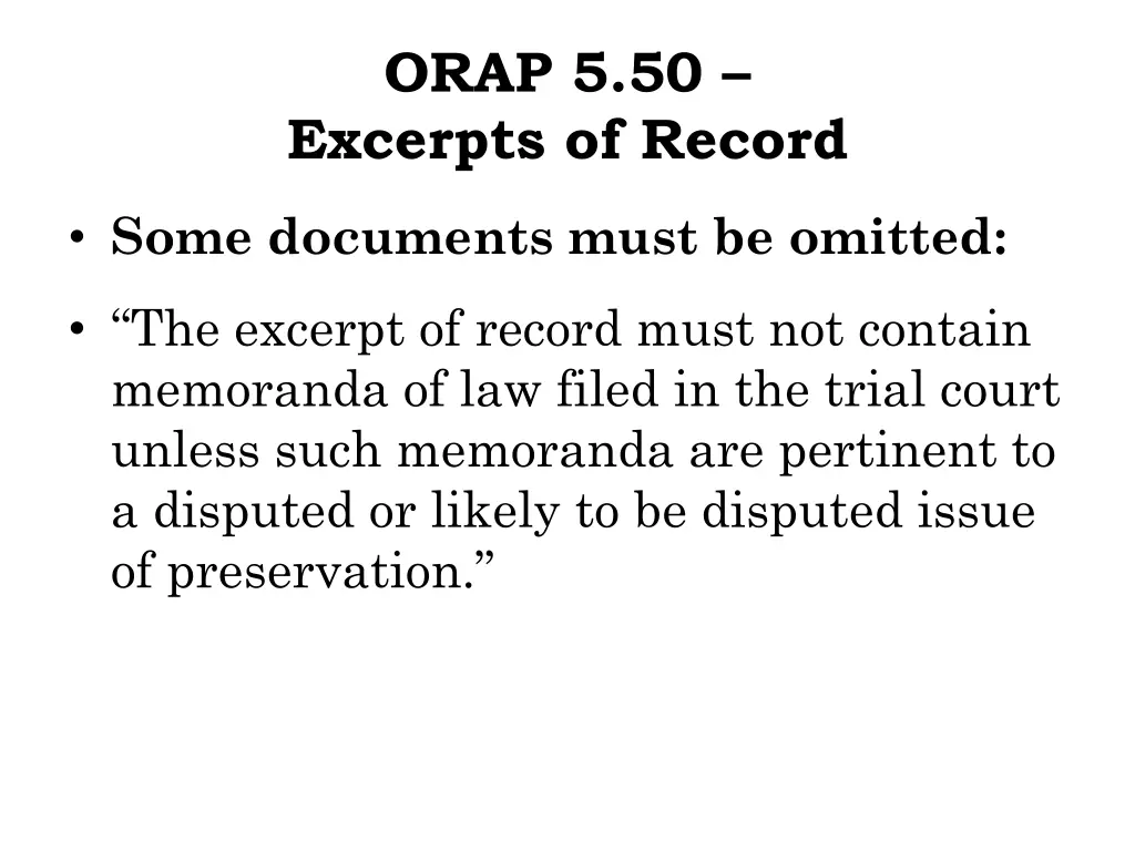 orap 5 50 excerpts of record 2