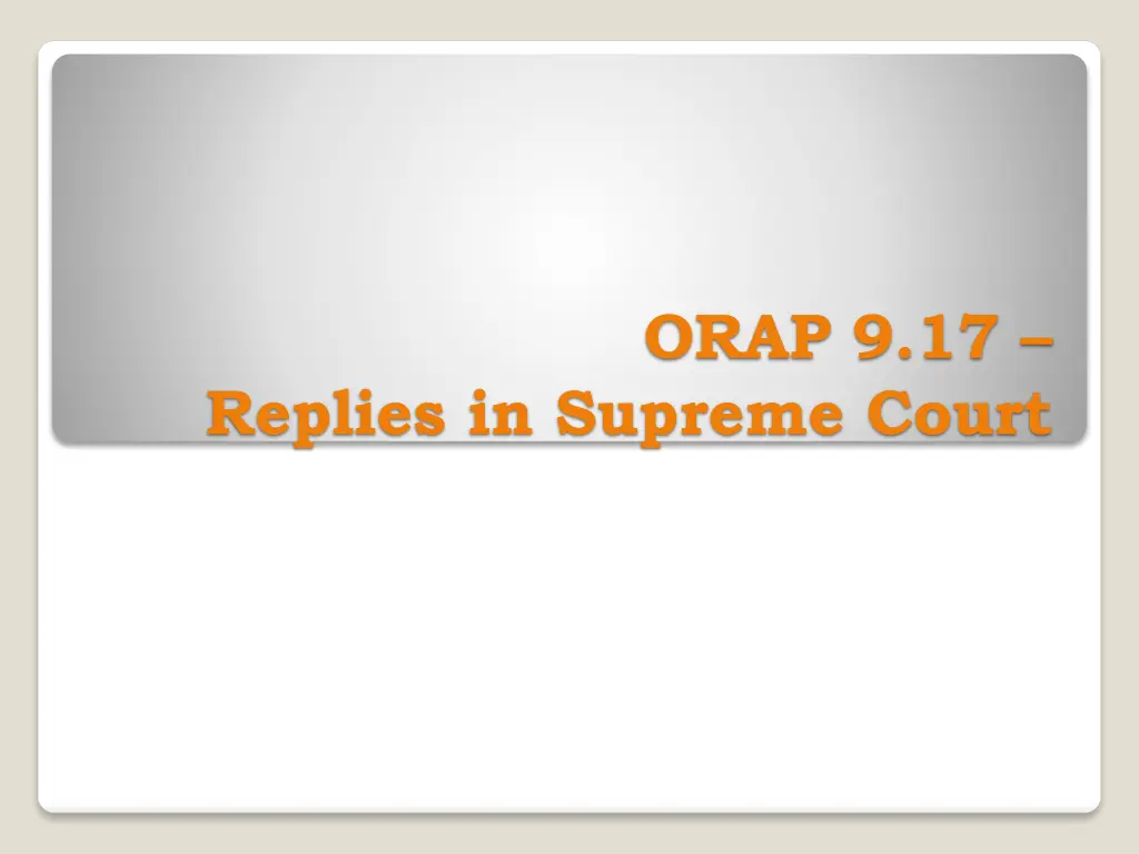 orap 9 17