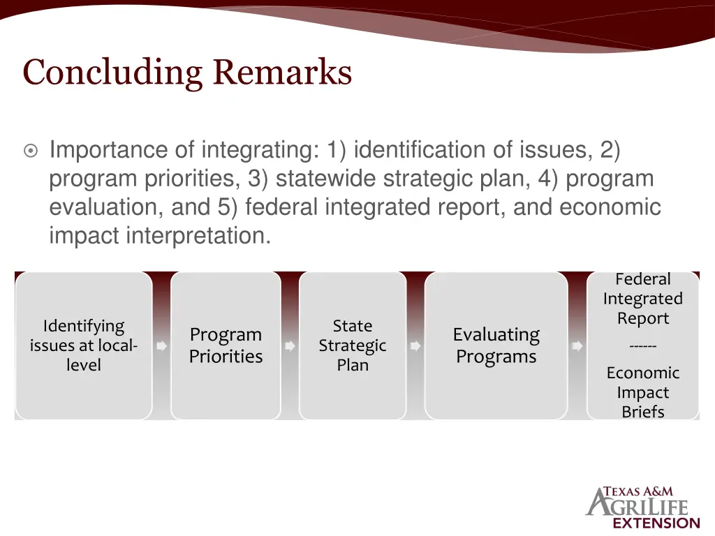 concluding remarks