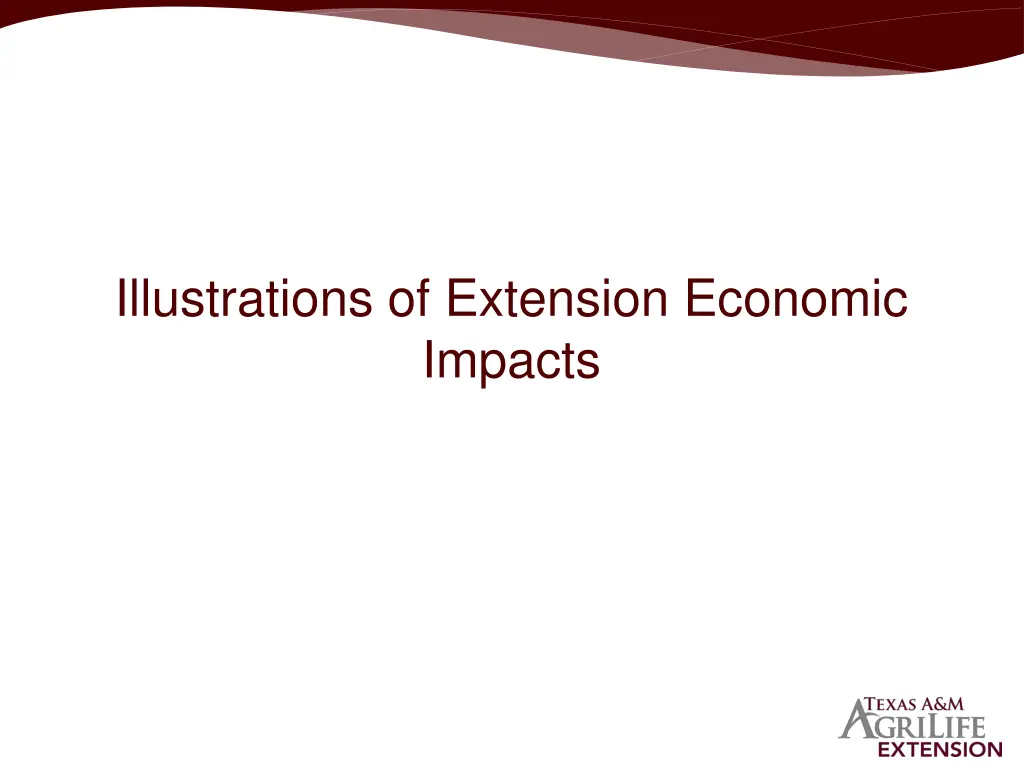 illustrations of extension economic impacts