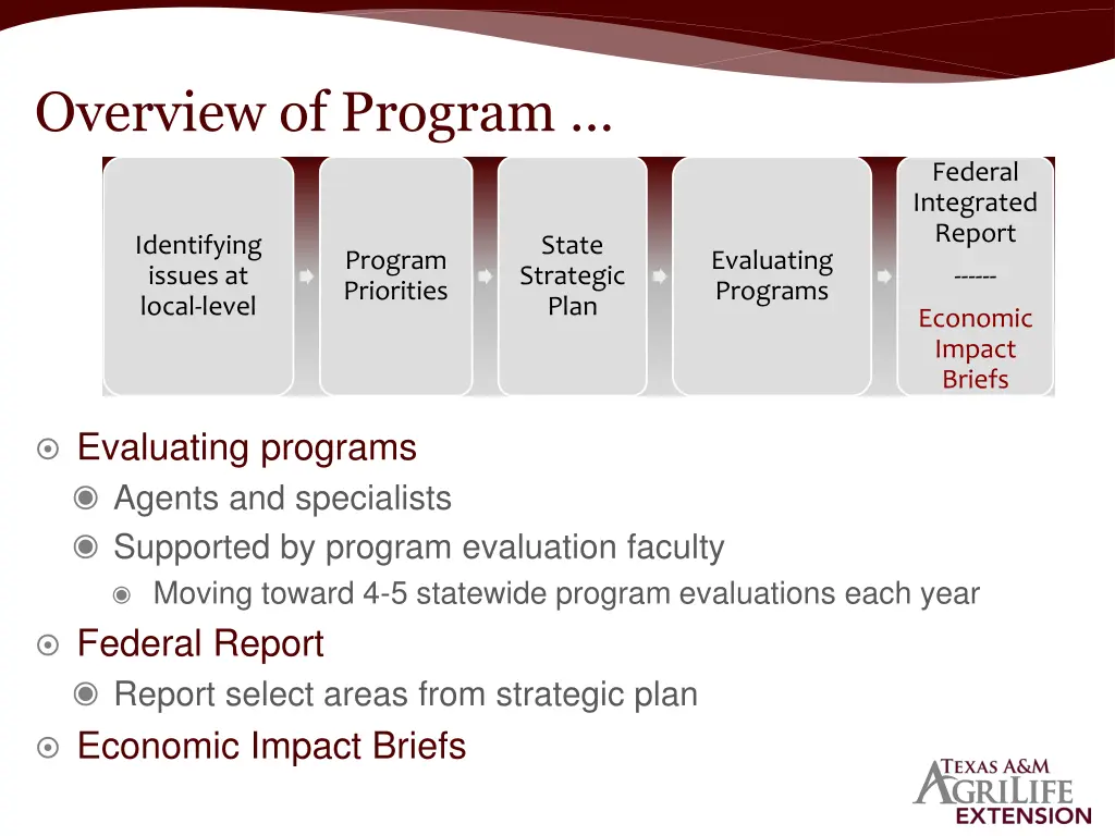 overview of program