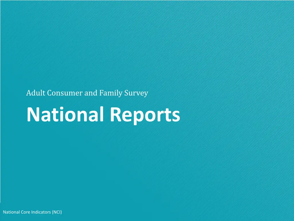 adult consumer and family survey