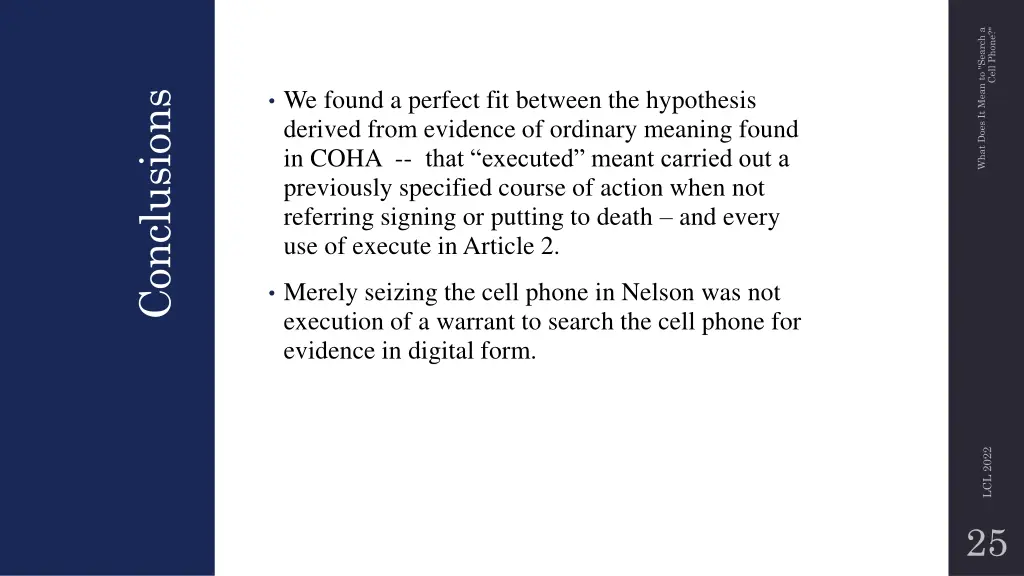 conclusions