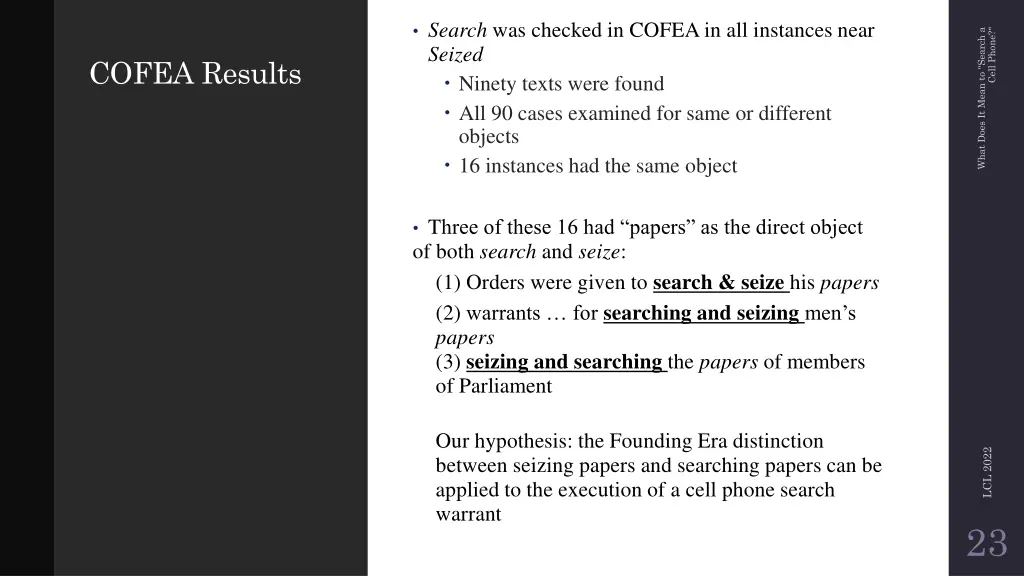 search was checked in cofea in all instances near
