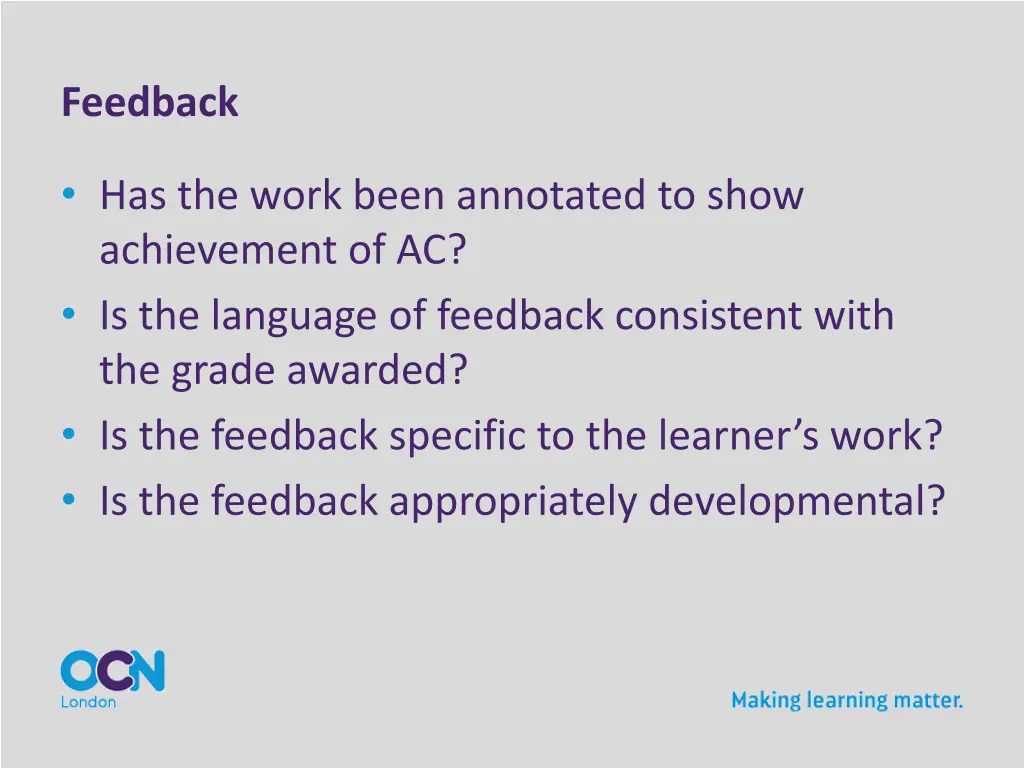 feedback