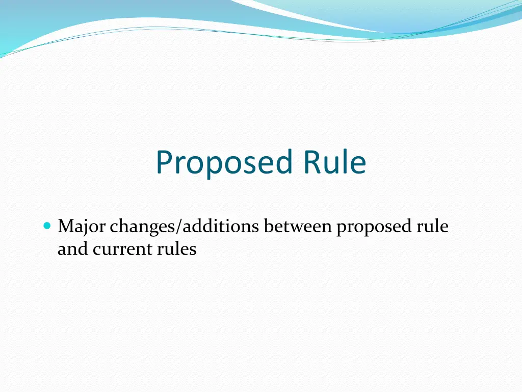 proposed rule