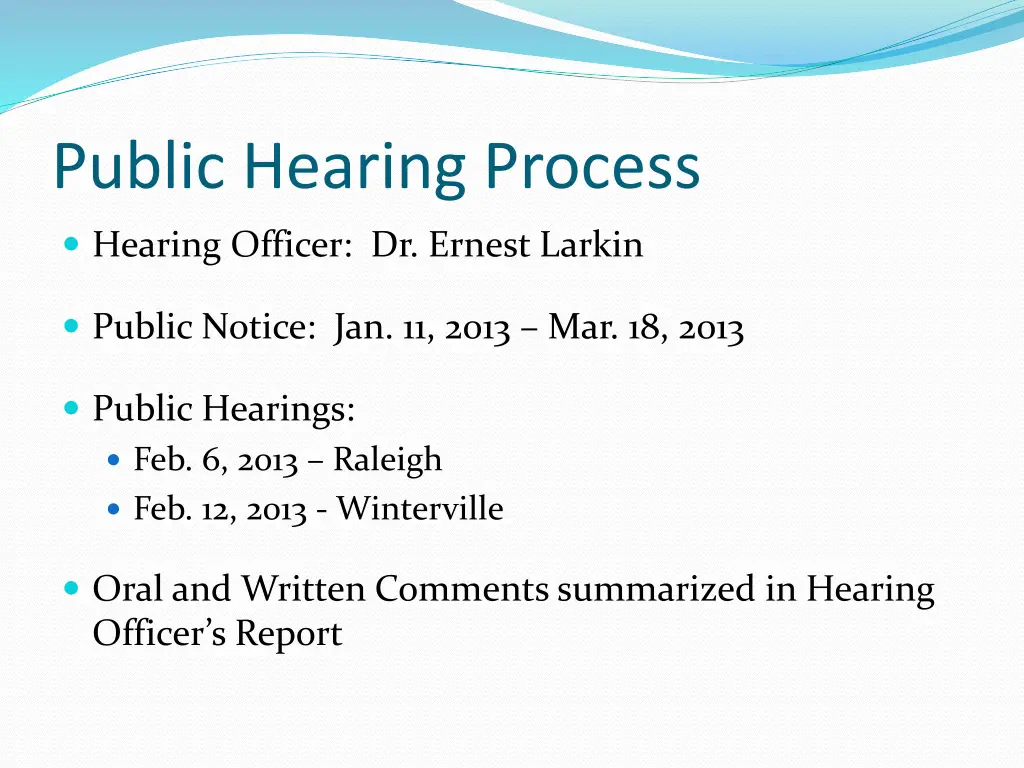 public hearing process