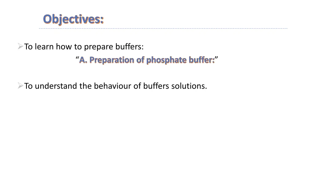 objectives