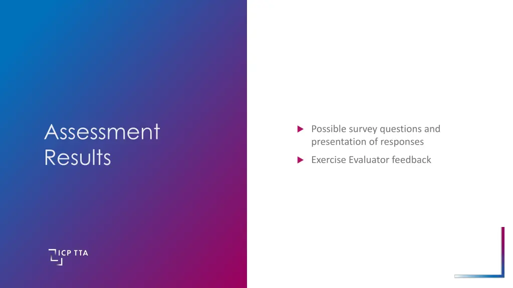 assessment results