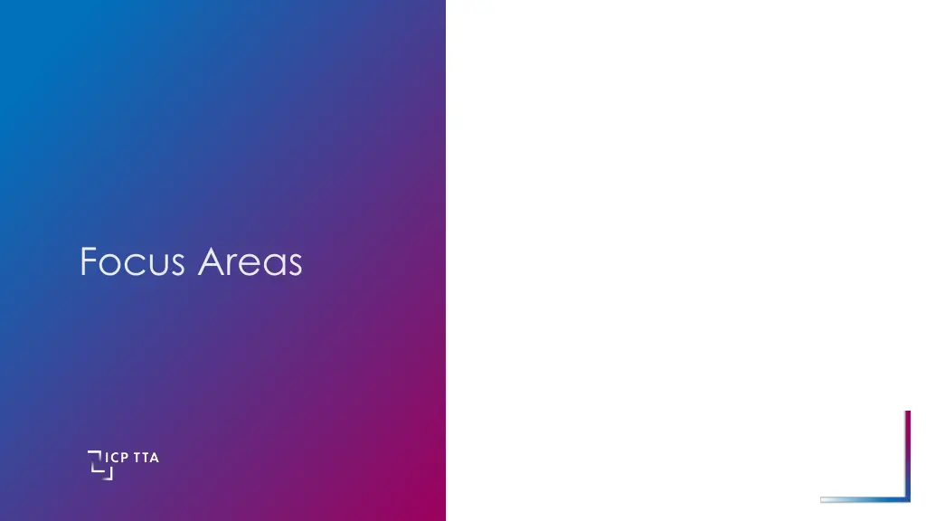 focus areas