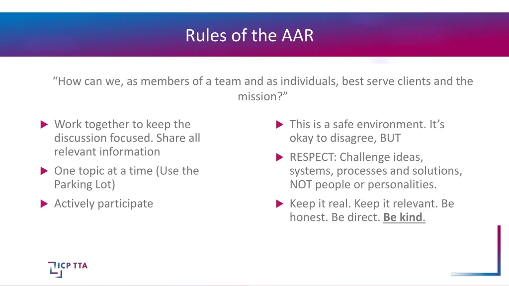 rules of the aar