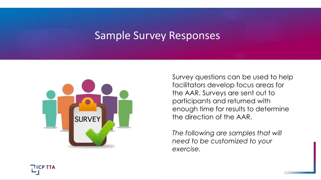 sample survey responses