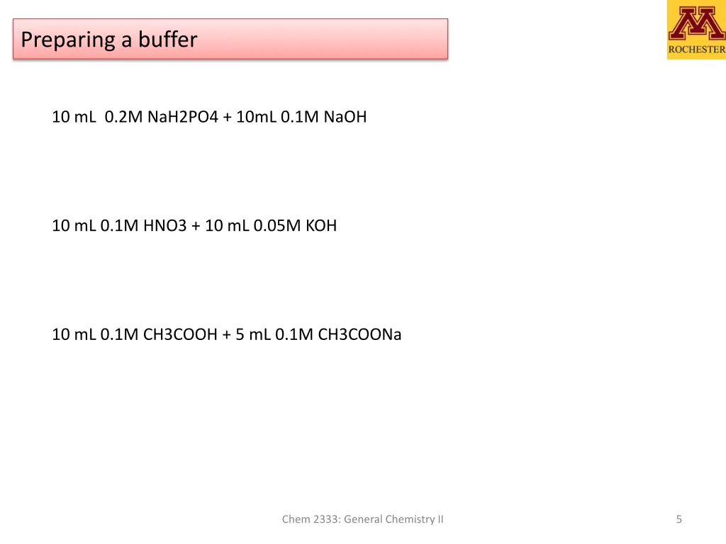 preparing a buffer 1