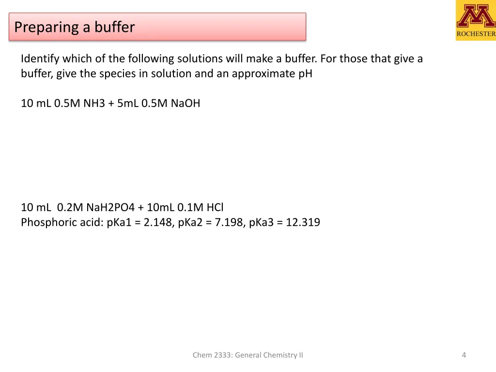 preparing a buffer