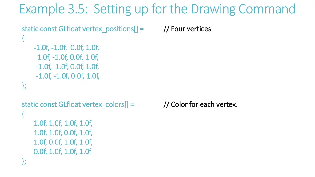 example 3 5 setting up for the drawing command