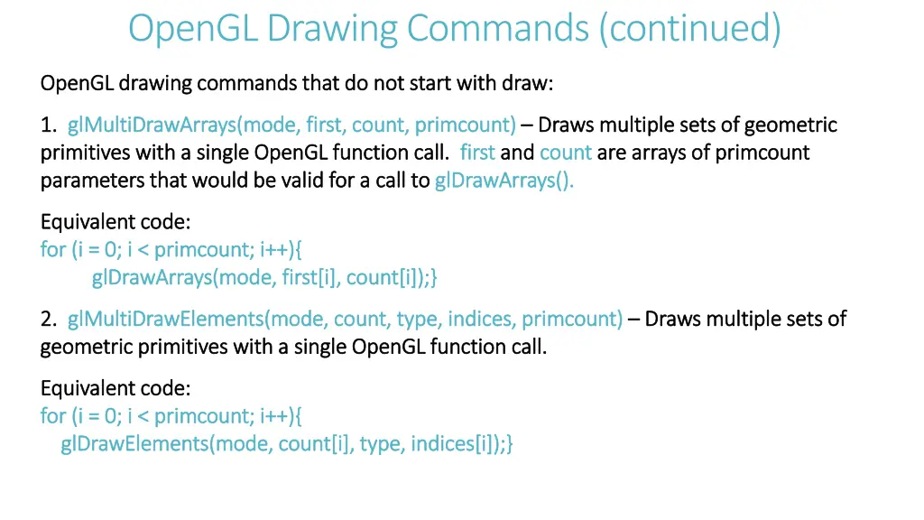opengl drawing commands continued 1