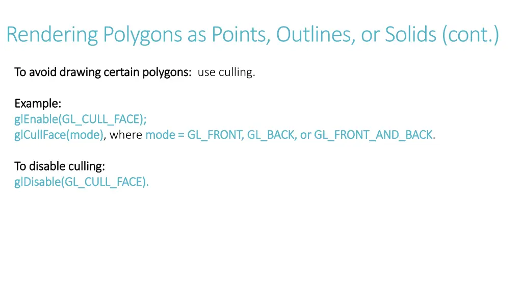 rendering polygons as points outlines or solids 1