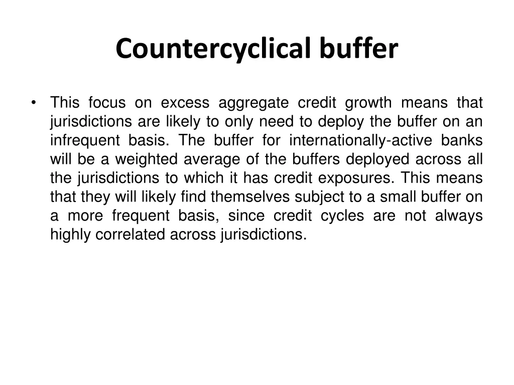 countercyclical buffer 1