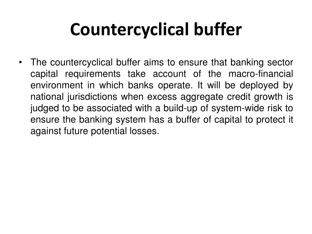 countercyclical buffer