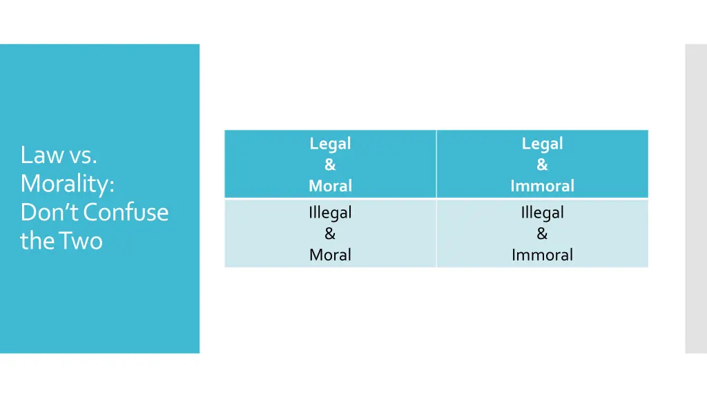 legal moral illegal moral