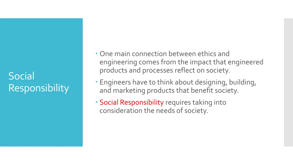 one main connection between ethics
