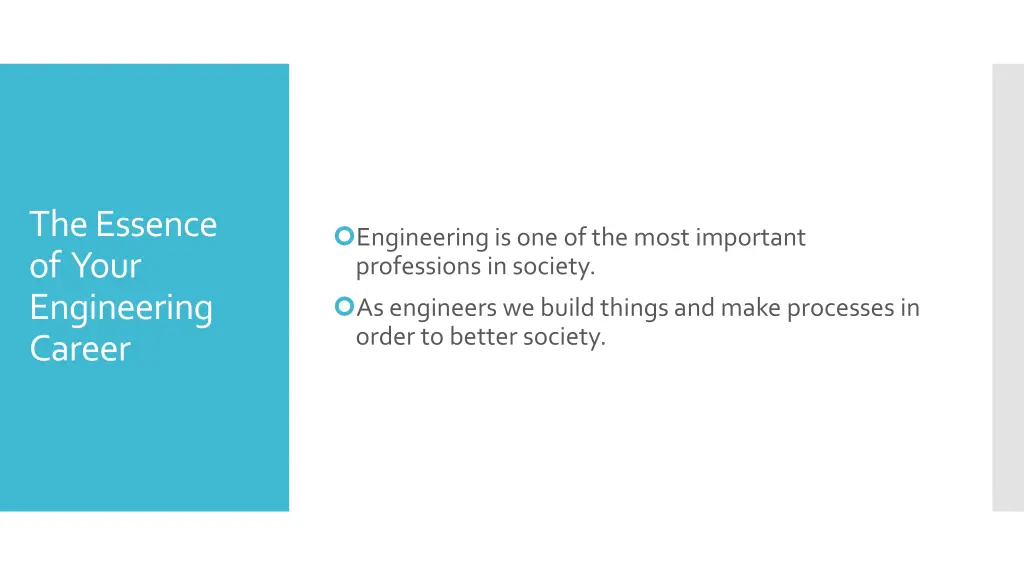 the essence of your engineering career
