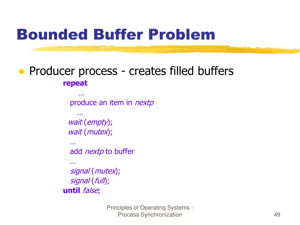 bounded buffer problem 1