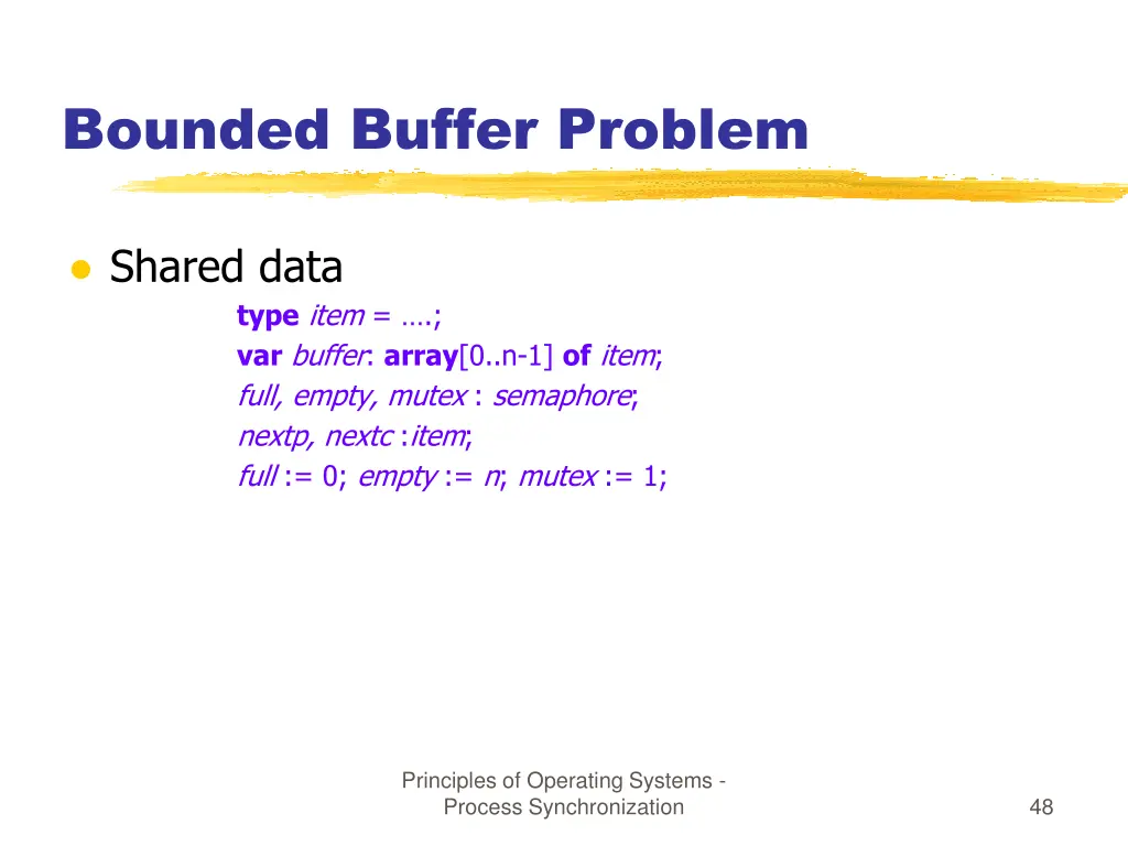 bounded buffer problem