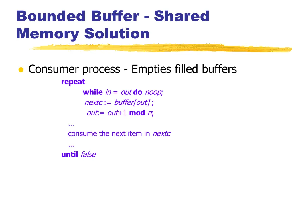 bounded buffer shared memory solution 2