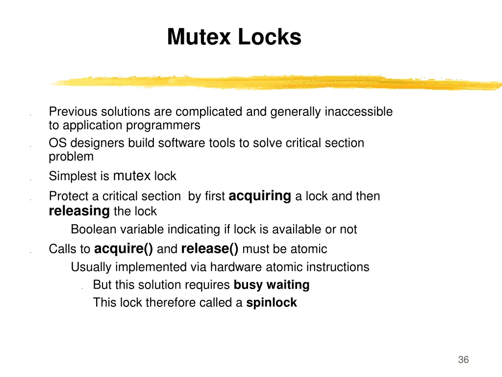 mutex locks