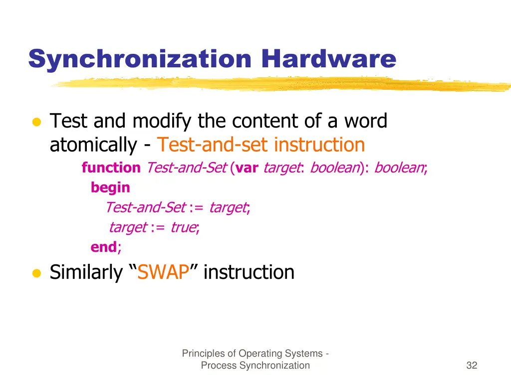 synchronization hardware