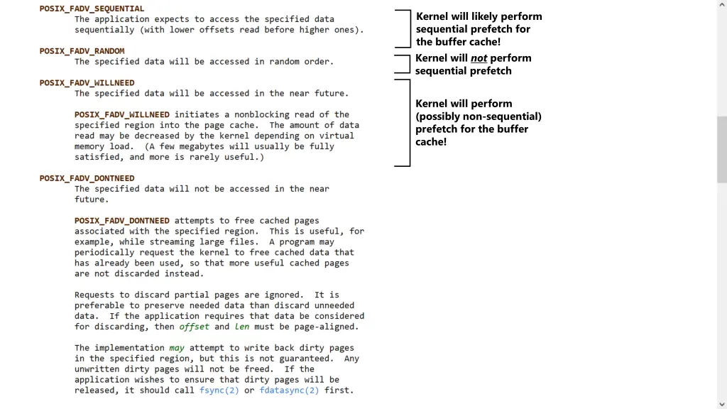 kernel will likely perform sequential prefetch