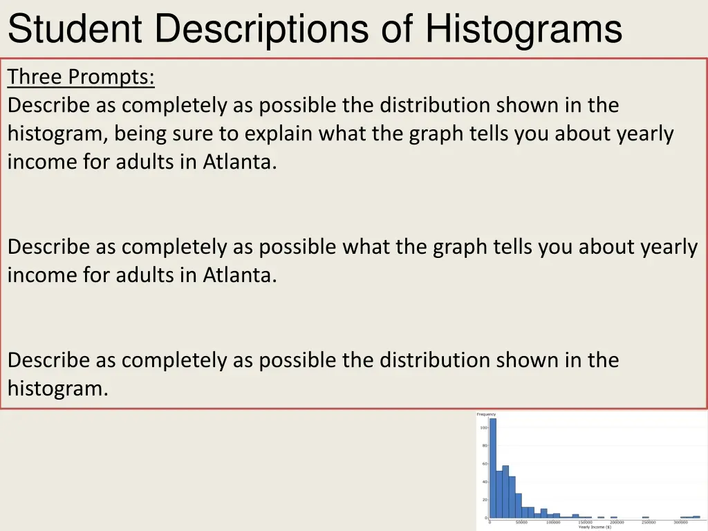 student descriptions of histograms 2
