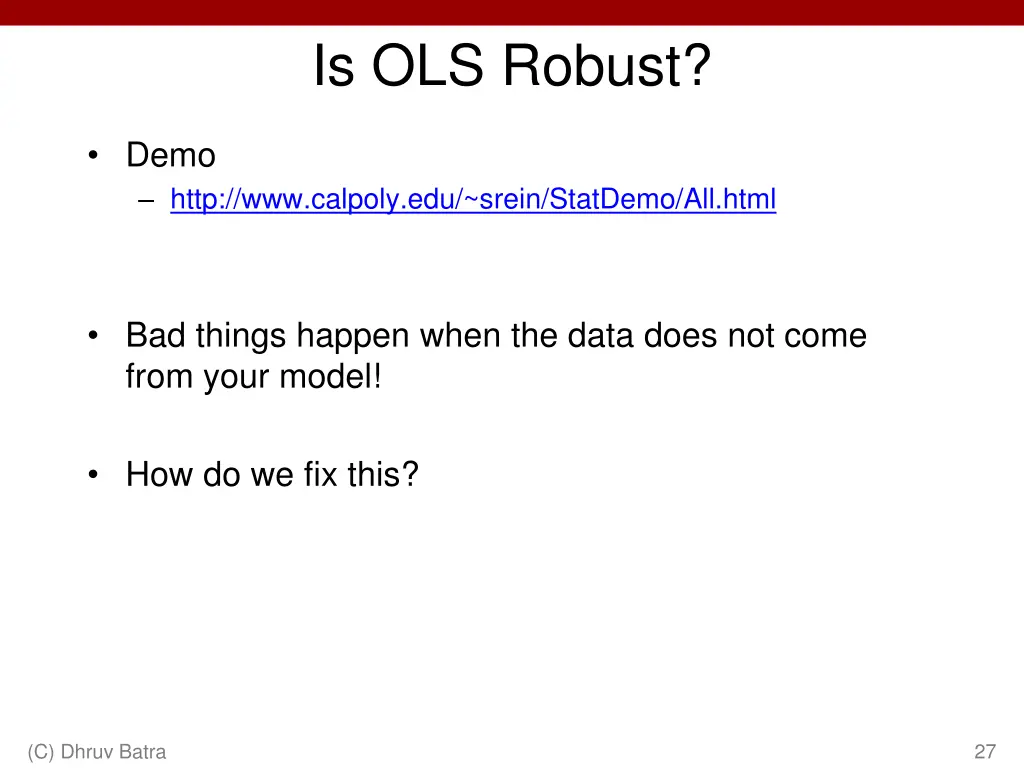 is ols robust