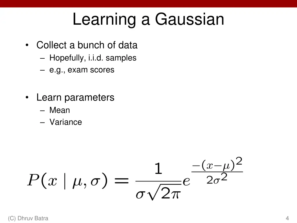 learning a gaussian