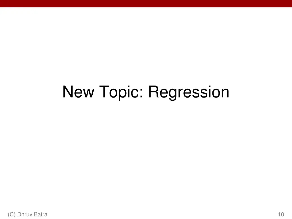 new topic regression