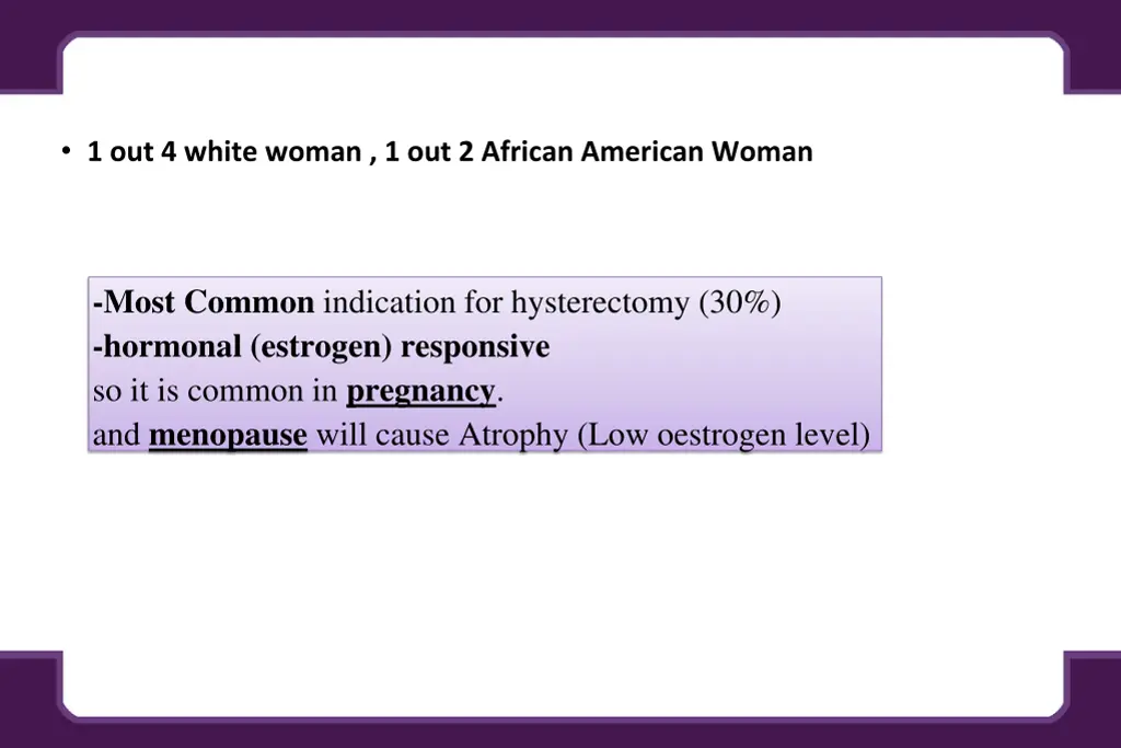 1 out 4 white woman 1 out 2 african american woman