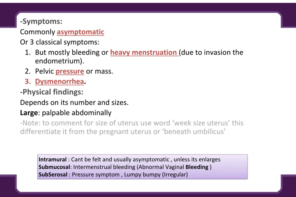 symptoms commonly asymptomatic or 3 classical